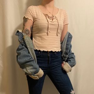 Pink Hippie Rose Short Sleeve Top